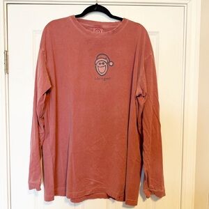 Life is good graphic holiday long sleeve tee shirt